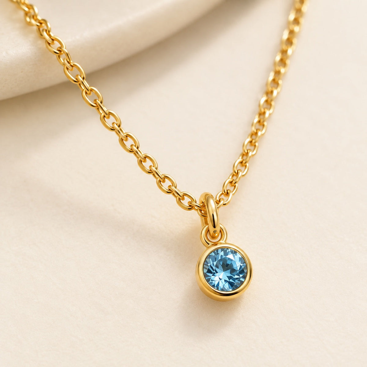 Birthstone Charm Necklace detail