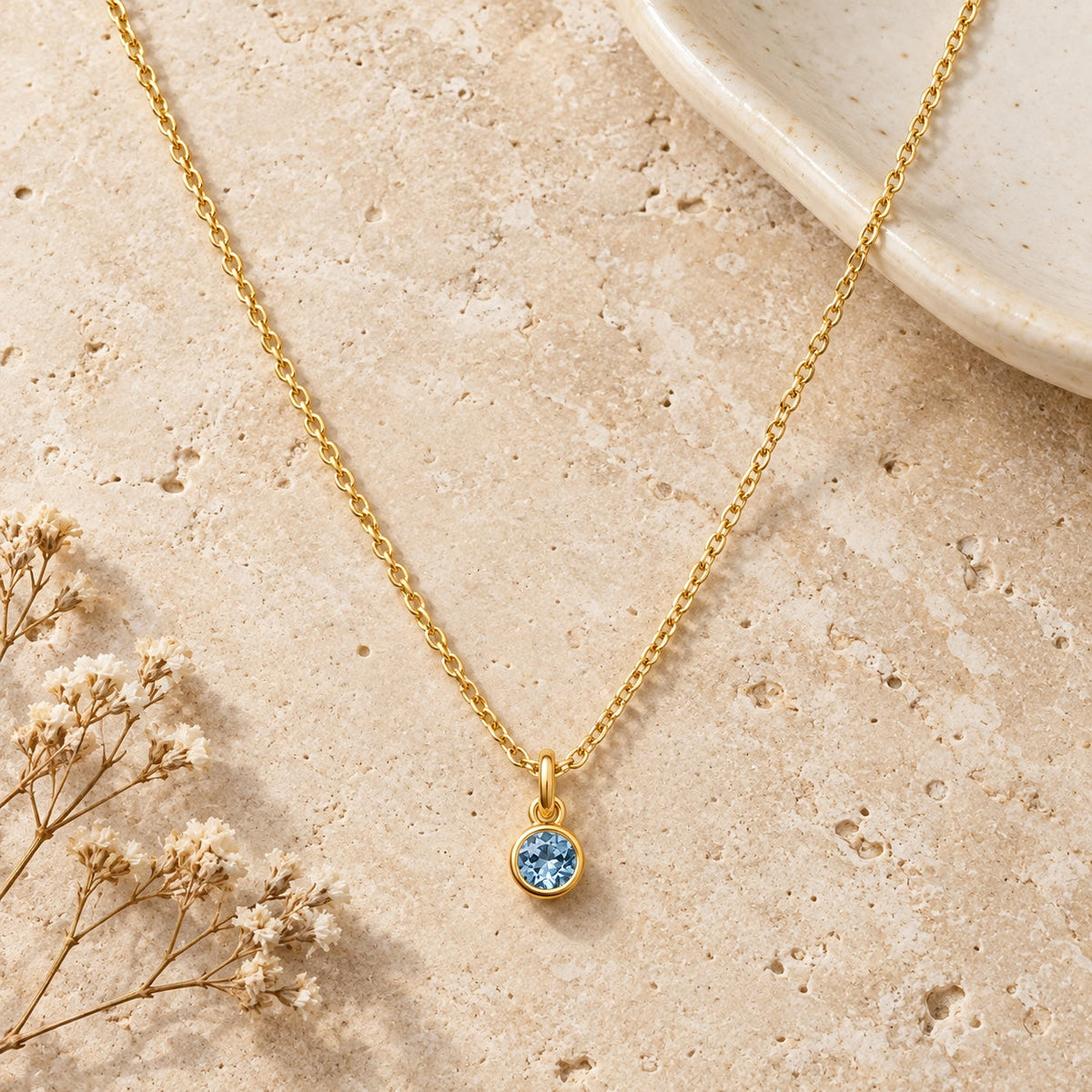 Birthstone Charm Necklace styled