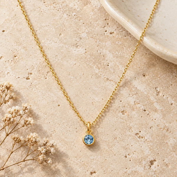 Birthstone Charm Necklace styled