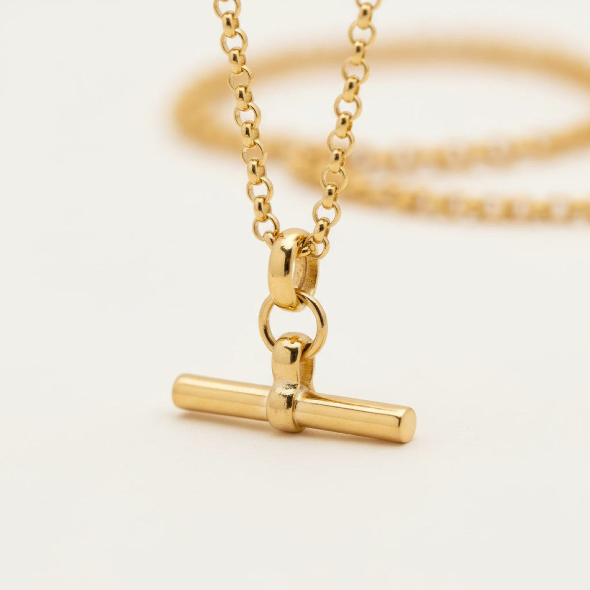 Gold T-Bar Chain detail