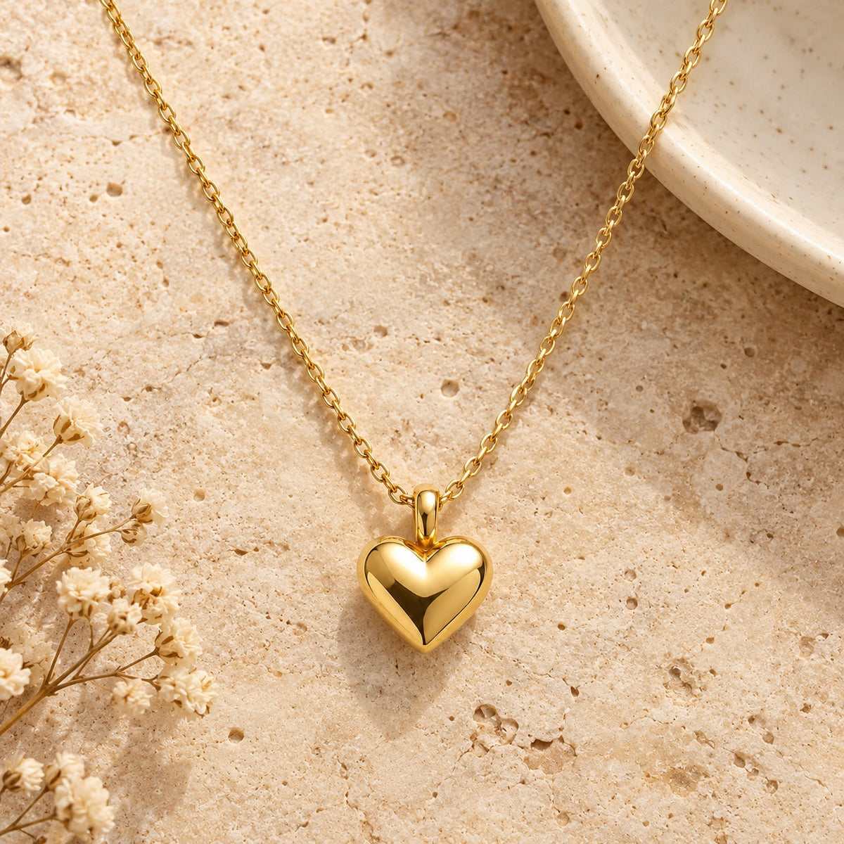 Heart Charm Necklace styled