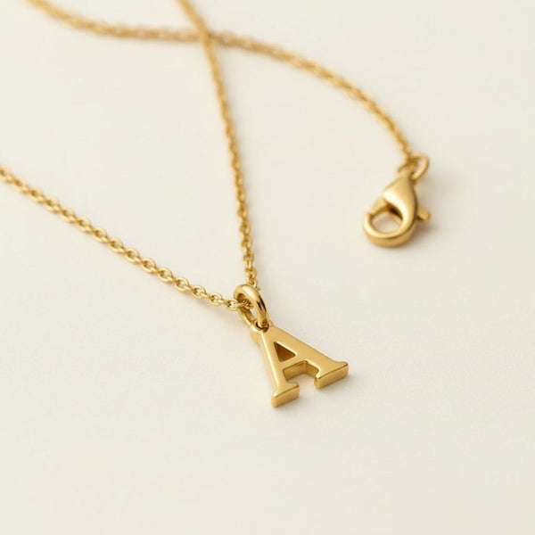 Initial Pendant Necklace detail