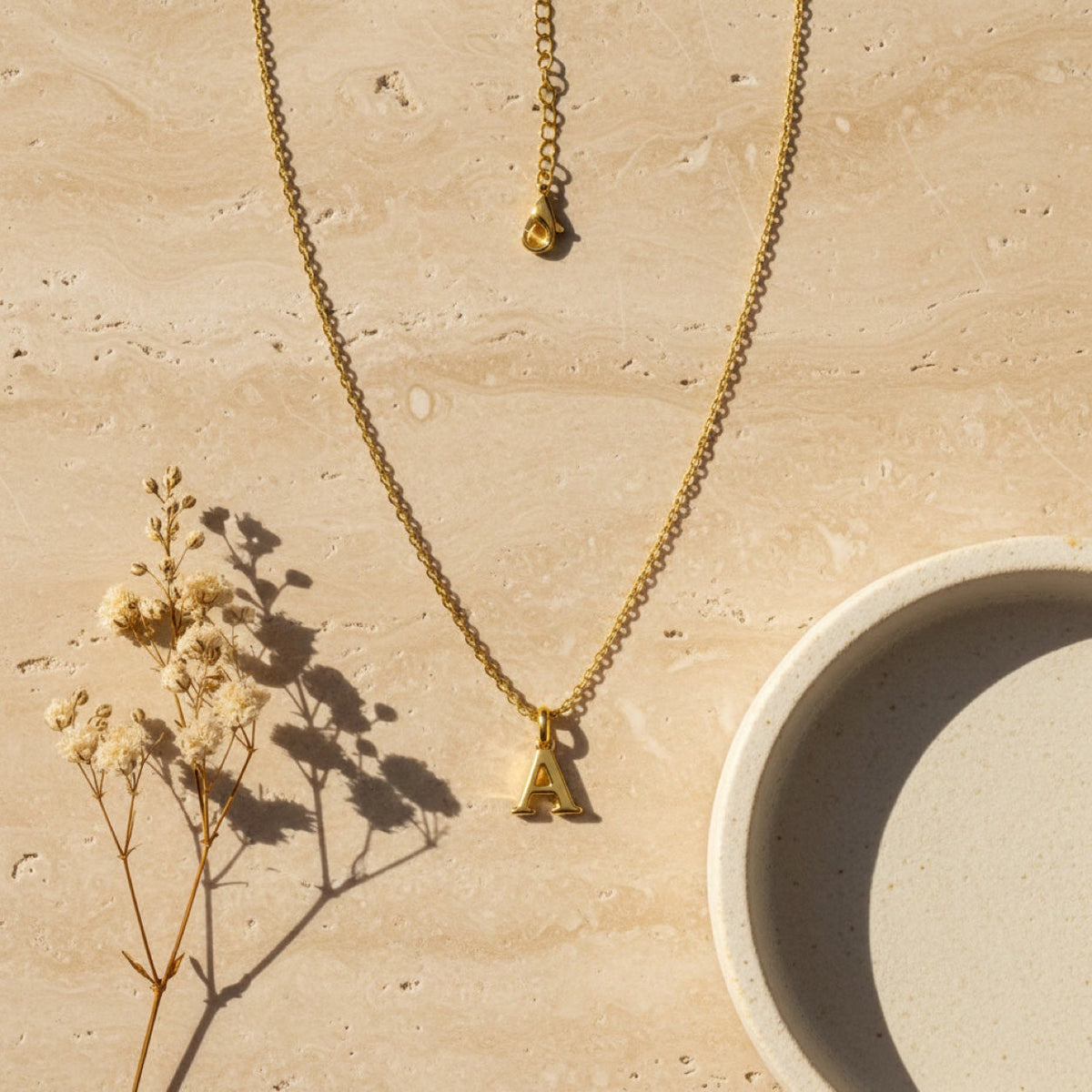 Initial Pendant Necklace styled