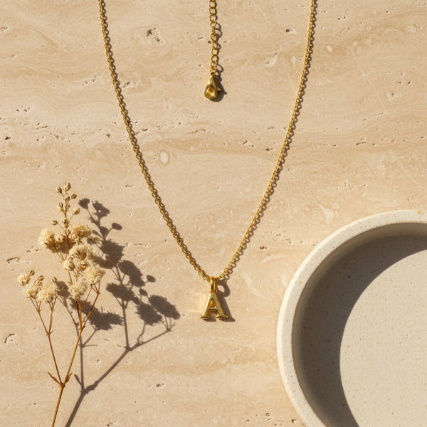 Initial Pendant Necklace styled