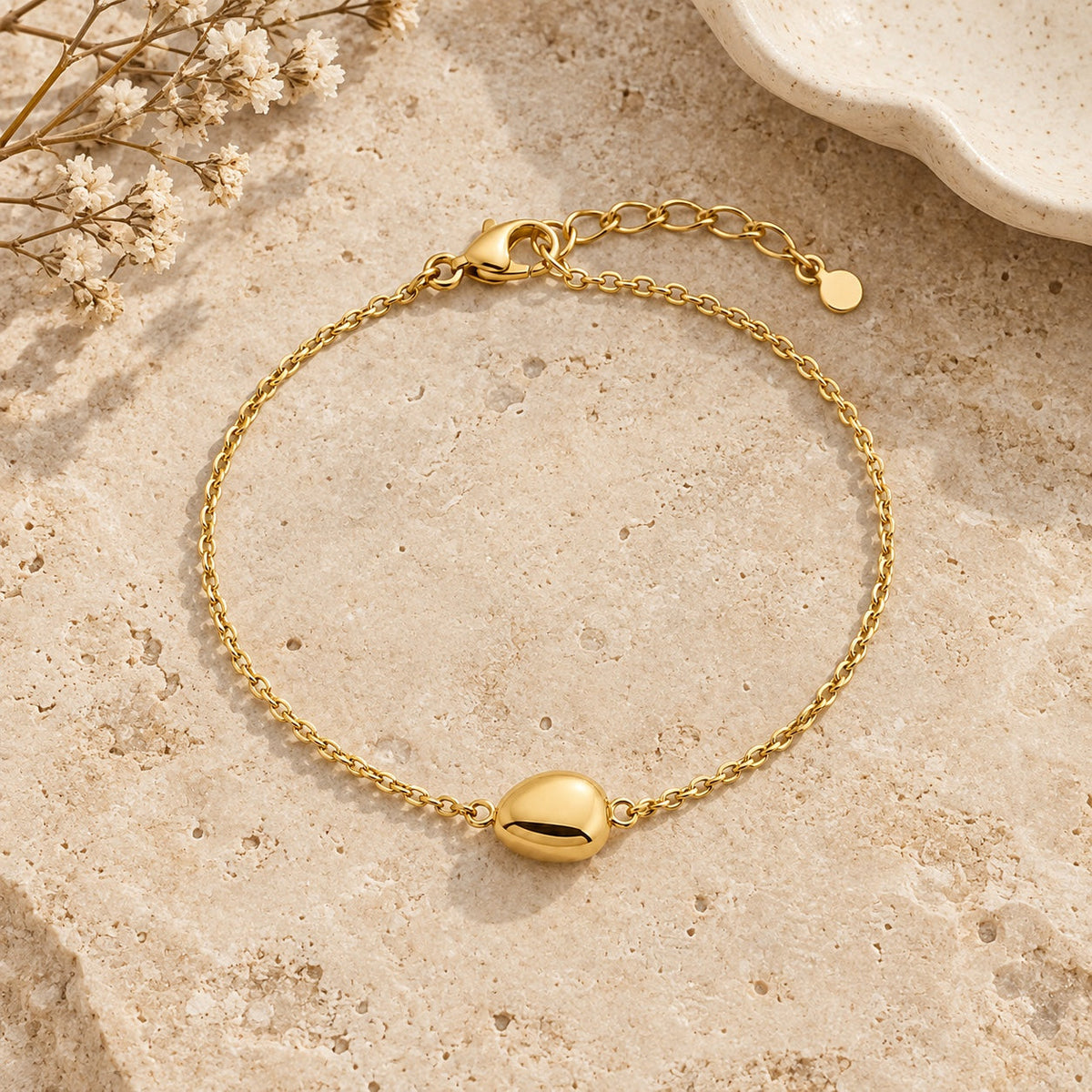 Pebble Charm Bracelet styled