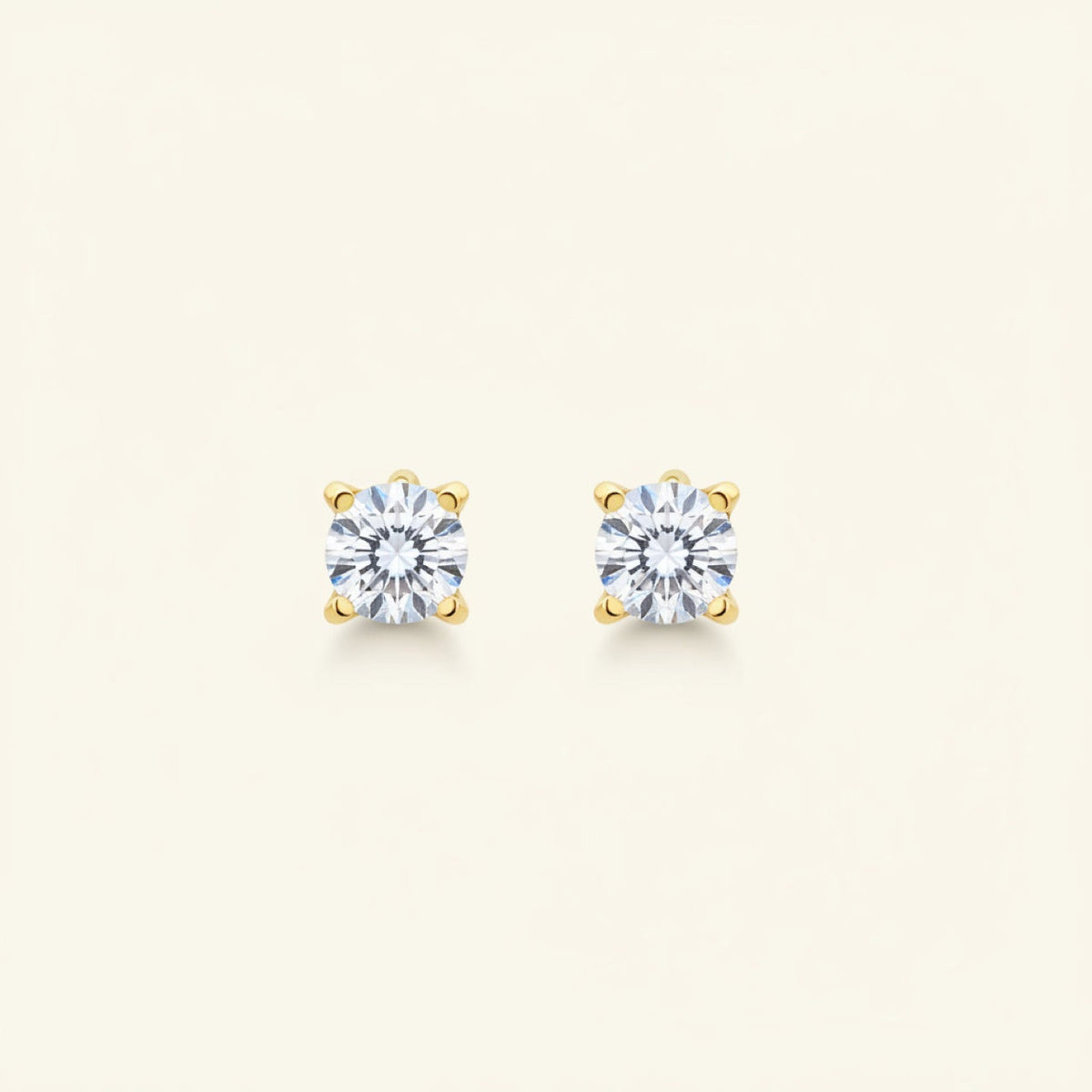 Solitaire Stud Earrings