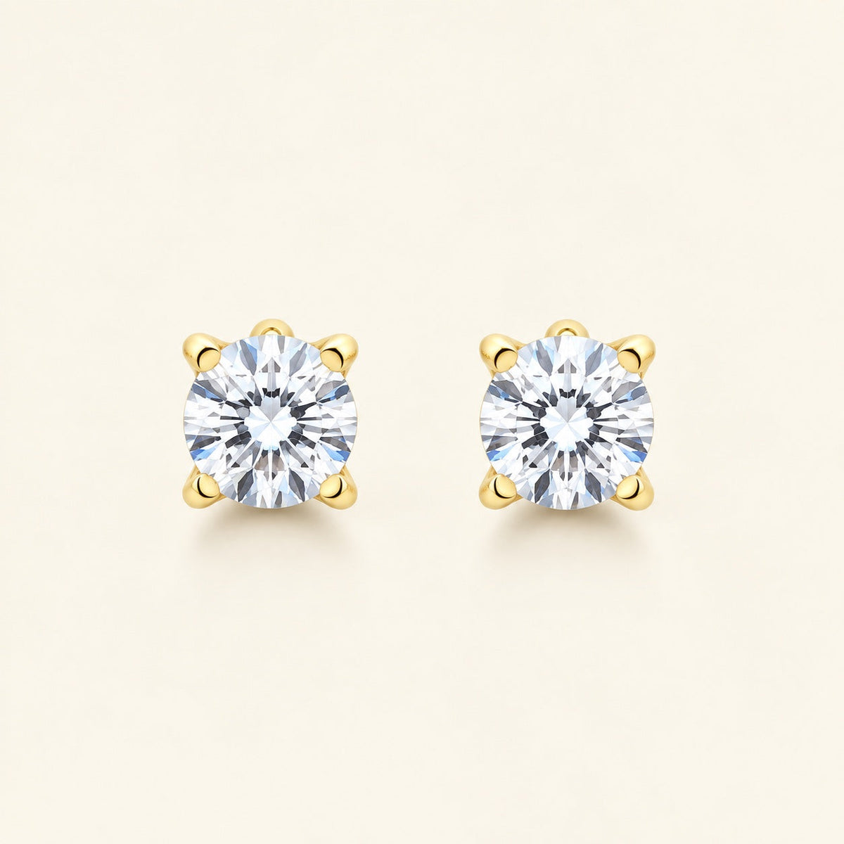 Solitaire Stud Earrings