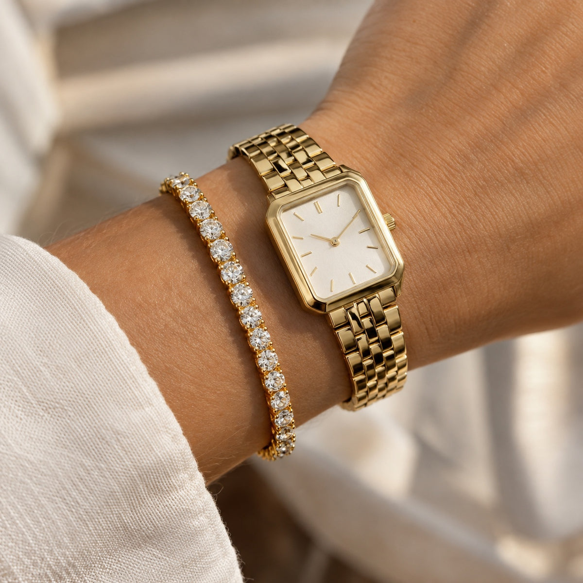Tennis Bracelet worn