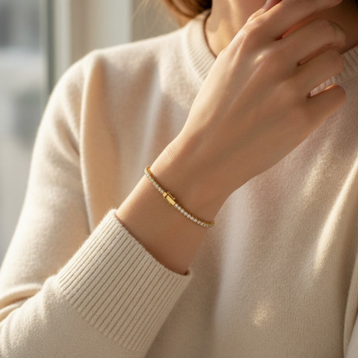 Tennis Bracelet on model