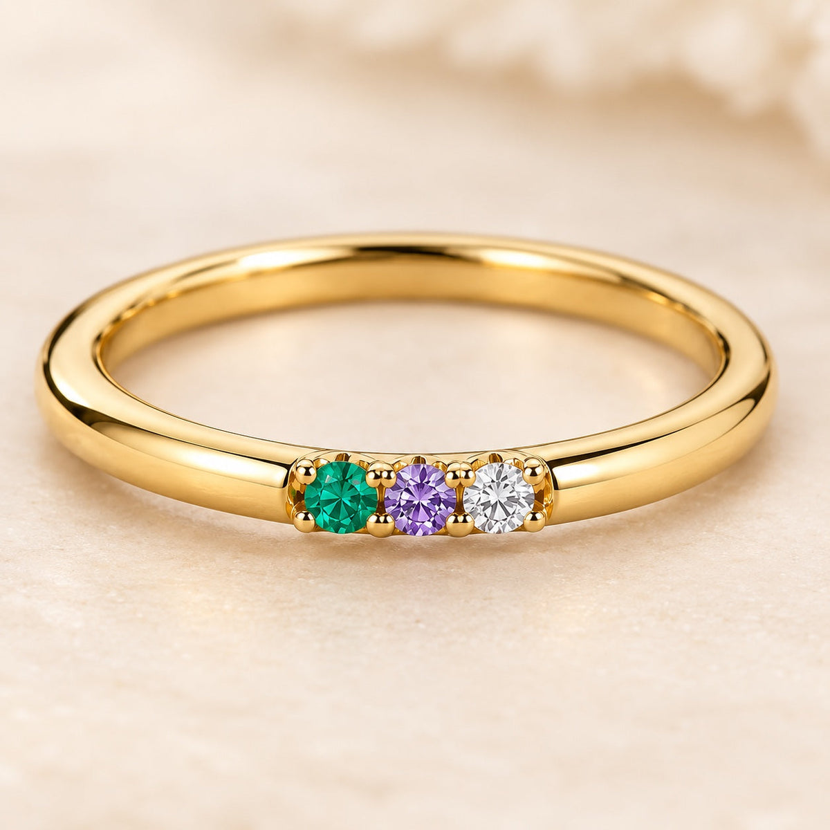Three Stone Ring detail