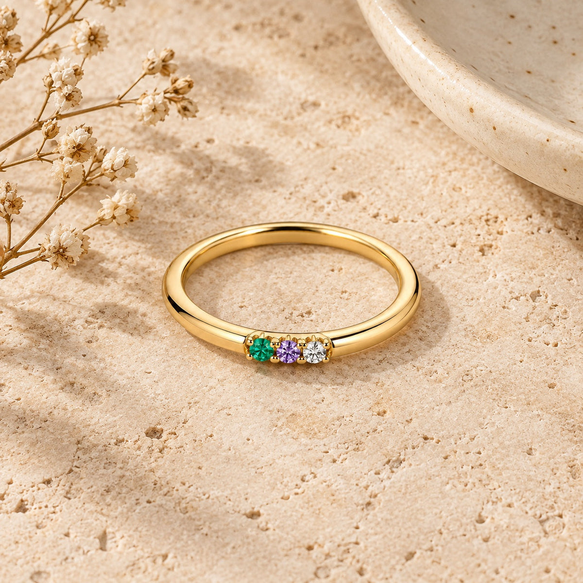 Three Stone Ring styled