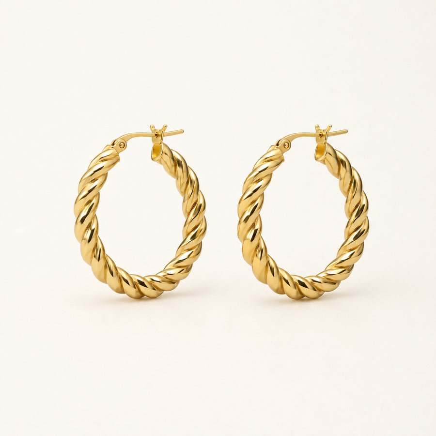 Twisted Hoop Earrings